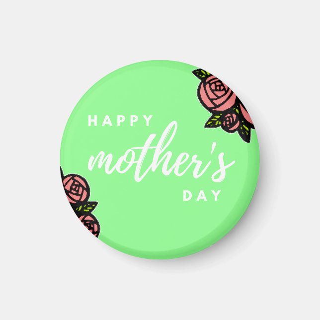 Íman Feliz dia de as mães do verde (Frente)