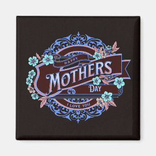 Íman Feliz Dia de as mães Flores Vitorianas