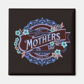 Íman Feliz Dia de as mães Flores Vitorianas