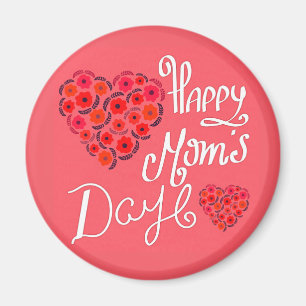Íman Feliz Dia de as mães Rosa vermelha Adora Tipograf