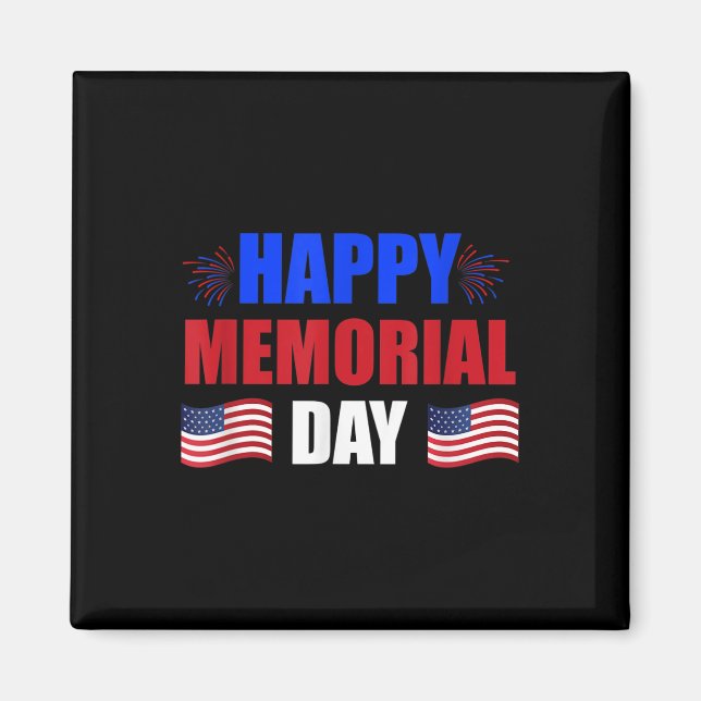 Íman Feliz Dia de Memória Patriótico dos Eua (Frente)
