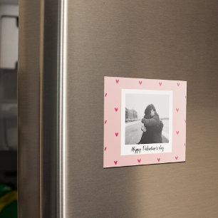 Íman Feliz dia de os namorados   Coração Rosa e Vermelh