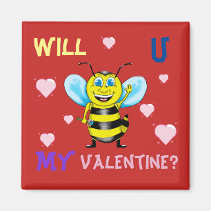 Íman Feliz Dia de os namorados de abelhas