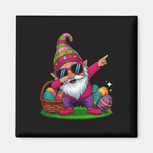Íman Feliz Dia de Páscoa Gnome Abraço Ovos de Páscoa Mu