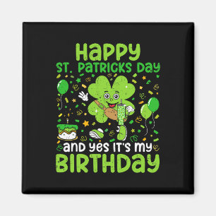 Íman Feliz Dia de São Patrício Aniversário Shamrock Dab