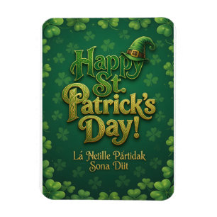 Íman Feliz Dia de São Patrício Celta Irlandês Chapéu de