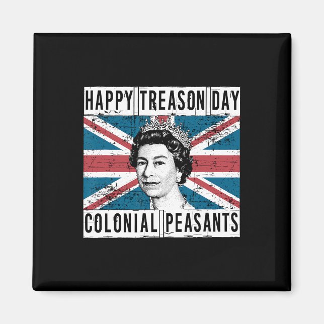 Íman Feliz Dia de Traição Britânico 4 de julho (Frente)