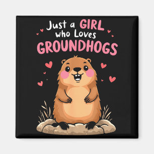 Íman Feliz Dia do Groundhog Garotas Apenas uma Garota q