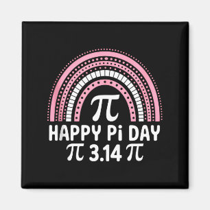 Íman Feliz Dia do Pi 3.24 Fofo Símbolo do Pi Rosa Boho