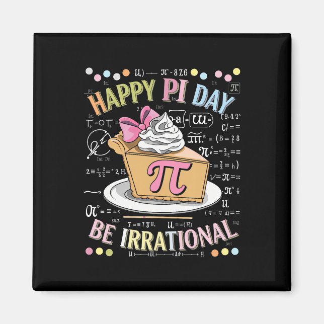 Íman Feliz Dia do Pi Matemática Divertida Treinadora Pr (Frente)