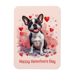 Íman Feliz Dia dos Namorados Boston Terrier Dog