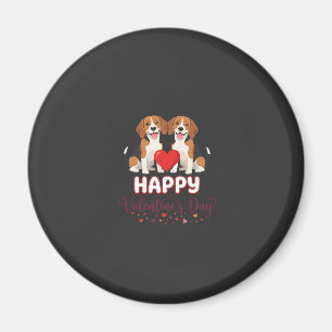 Íman Feliz Dia dos Namorados Casal Beagle