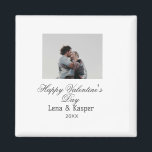 Íman Feliz dia dos namorados casal foto moderno simples<br><div class="desc">Design para casal amor</div>