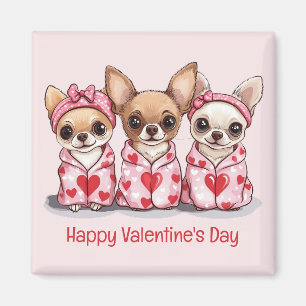 Íman Feliz Dia dos Namorados Chihuahua Dogs