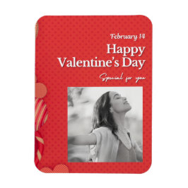 Íman Feliz dia dos namorados Foto Personalizada Coraçõe