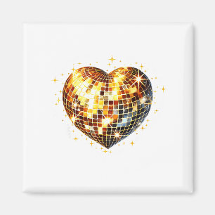 Íman Feliz Dia dos Namorados Funny Gold Coquette Disco