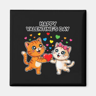 Íman Feliz Dia dos Namorados Gatos Fofos Amor Coração C
