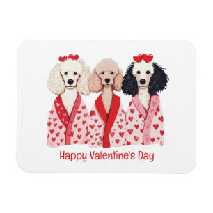 Íman Feliz Dia dos Namorados Poodles Padrão