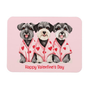 Íman Feliz Dia dos Namorados Schnauzer Dogs