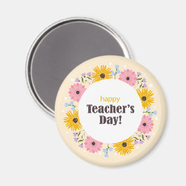 Íman Feliz Dia dos Professores Flores Silvestres