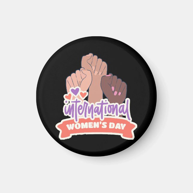 Íman Feliz Dia Internacional da Mulher (Frente)