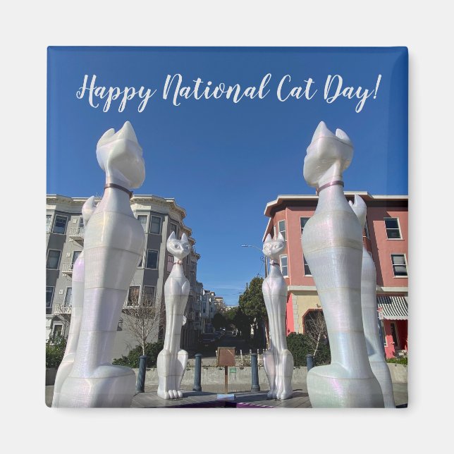 Íman Feliz Dia Nacional do Gato! (Frente)