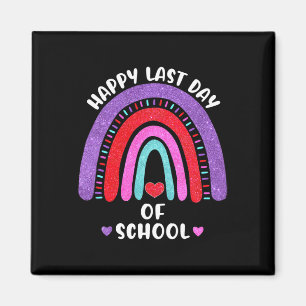 Íman Feliz Dia Passado Da Escola Arco-Íris Corta Menina