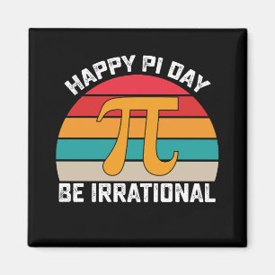 Íman Feliz Dia Pi Seja Irracional, Engraçado Vintage Ma