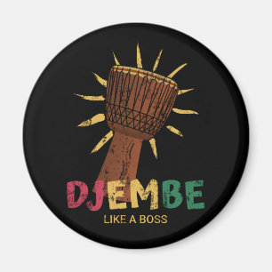 Íman Feliz Djembe como o chefe do Tambor Africano
