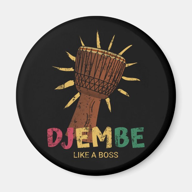 Íman Feliz Djembe como o chefe do Tambor Africano (Frente)