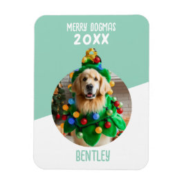 Íman Feliz Dogmas Personalizado Cão Foto de Natal