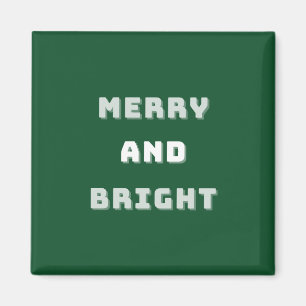 Íman Feliz e Brilho, Arte de Natal Verde, Férias
