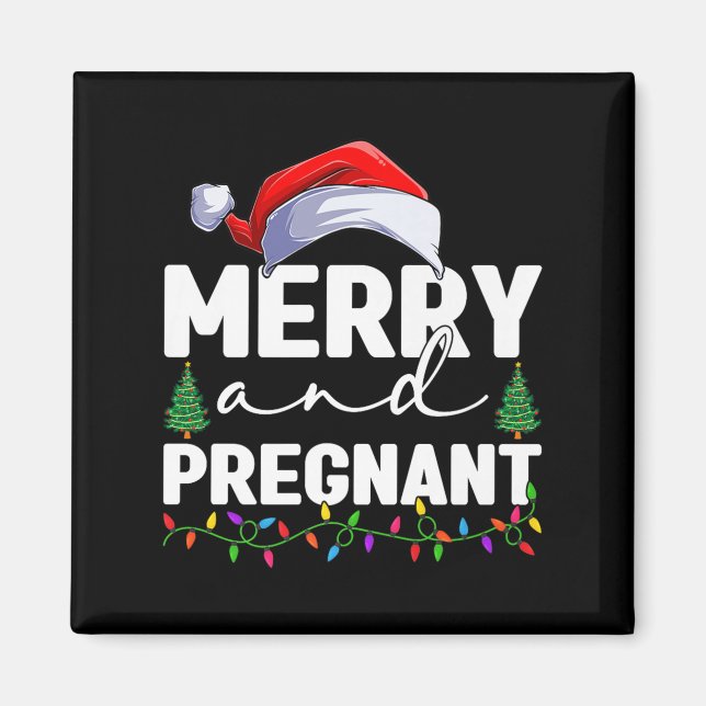 Íman Feliz E Grávida Natal Anúncio De Gravidez (Frente)
