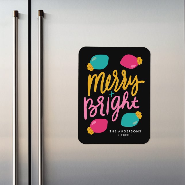 Íman Feliz e Luzes de Natal Brilhantes Feriado Não Foto (Criador carregado)