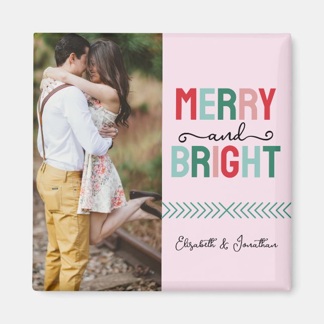 Íman Feliz e Natal brilhante (Frente)