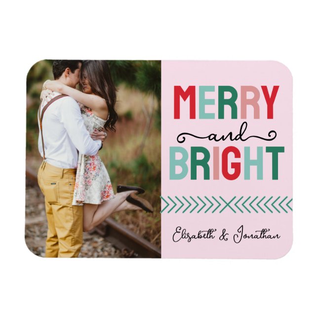 Íman Feliz e Natal brilhante (Horizontal)