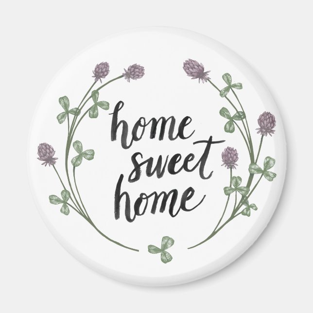 Íman Feliz em ser palavras caseiras | Home Sweet Home (Frente)