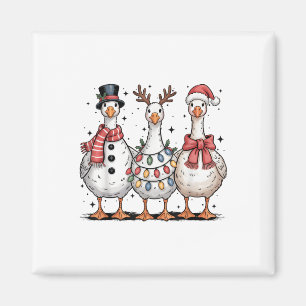 Íman Feliz Engraçado Goosemas Bobo de Natal Ganso X