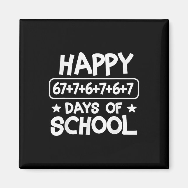 Íman Feliz Equação Matemática de 100 Dias Meme Escolar  (Frente)