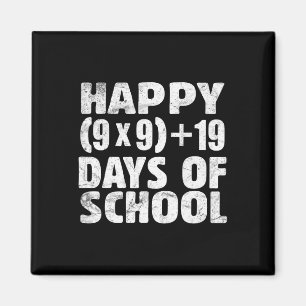 Íman Feliz Equação Matemática Escolar de 100 Dias Profe