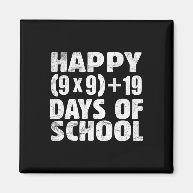 Íman Feliz Equação Matemática Escolar de 100 Dias Profe (Frente)