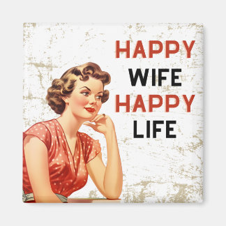 Íman Feliz Esposa Feliz Esposa Magnet