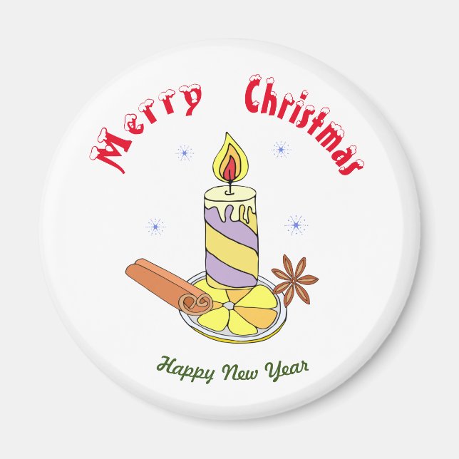 Íman Feliz Feliz ano novo de natal (Frente)