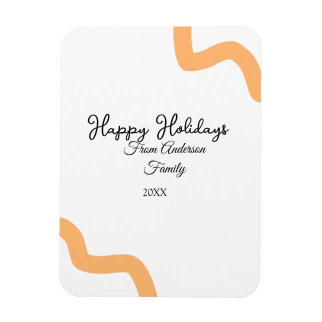 Íman Feliz feriado nome laranja negro data ano espiral (Vertical)