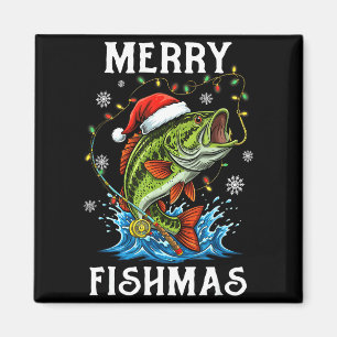 Íman Feliz Fishmas Papai Noel Amantes de Pesca Fun Dive