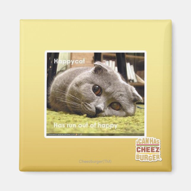 Íman Feliz gato, fora de felicidade (Frente)