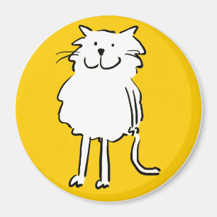 Íman Feliz Gato Sorridente como uma ilustração de des