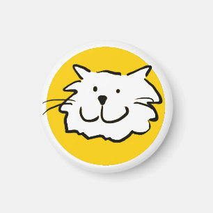 Íman Feliz Gato Sorriso como uma Ilustração de Cartoo