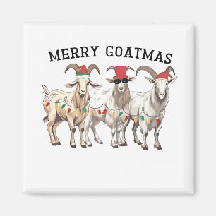 Íman Feliz Goatmas Animal Goat Lover Feliz Natal