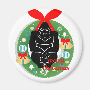 Íman Feliz gorila de natal